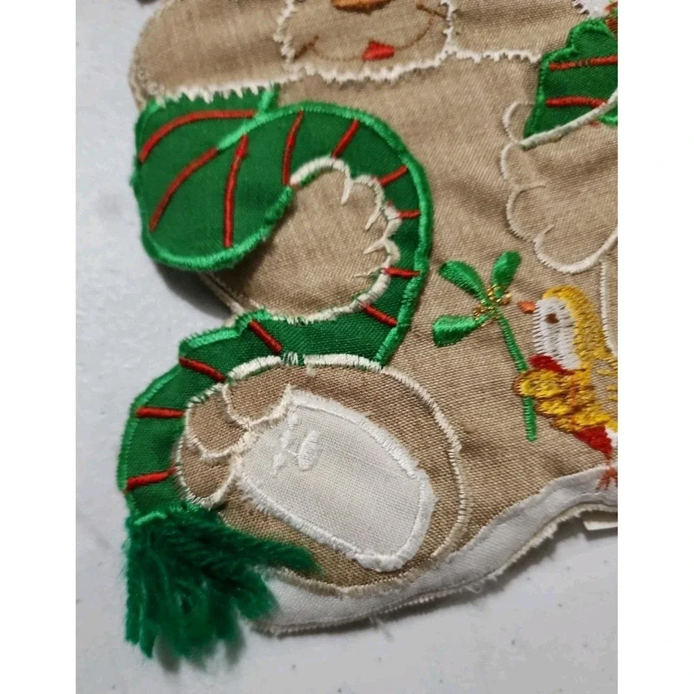 Vintage Christmas Potholders Santa Tree Kitty Cat Basket Teddy Bear Bird Lantern